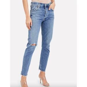 AGOLDE Denim Jamie High Rise Blue Jeans Button Fly Women's 24 / 0